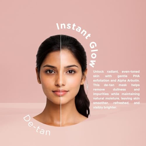 Image of NEW Moroccne DeTan Brightening Face Pack for Advance Skin Renewal Radiance 100gm Clay Mask