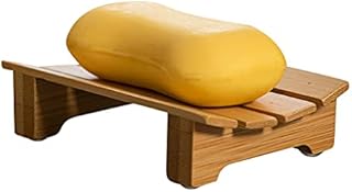 LaBoos Bamboo Wood Soap Dishes, Soap Holder  with Drain ,for Bathroom/Shower, Bar Soap Holder with Self Draining Tray