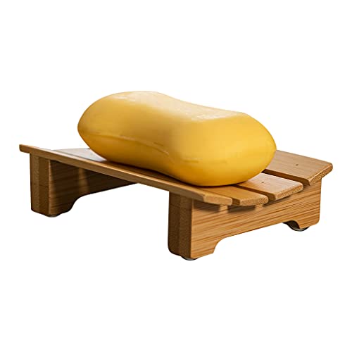 LaBoos Jaboneras de madera de bambú, jabonera con drenaje, para baño/ducha, soporte de jabón de barra con bandeja autodrenante