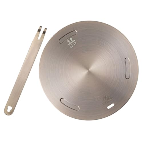 CALLARON Placa Difusora de Calor Metálica de 16 Cm para Estufa de Gas y Eléctrica, Convertidor Adaptador para Inducción, Placa Calefactora de Acero Inoxidable Rosa Dorado Resistente