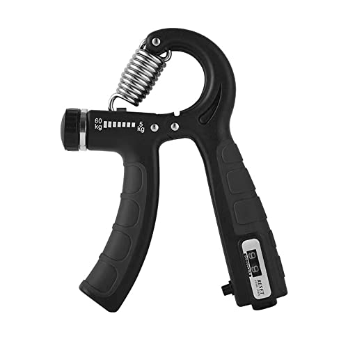 Hand Grip, Set de 1 Ejercitador de Manos Ajustable de 5-60kg, Fortalecedores de Mano para Entrenar el Agarre, la Fuerza de Los Dedos, la Muñeca, el Antebrazos Fortalecer Cover