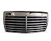 Compatible For Mercedes Benz W123 W124 W126 W140 W201 W202 W203 Front Bumper Grill Grille Mask Car Accessories(W123 silver)