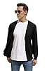 Hisir Men's Knit Cardigans Jumpers Lightweight Classic Soft Wool V Neck Cardigan with Buttons, Long Sleeve Knitwear Pullover Sweaters for Men, Mens Gift (Black, XXL) #2