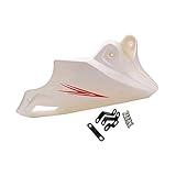 Material: ABS-Kunststoff LuckyMAO Autodekorationszubehör Fit for Honda MSX 125 2013 2014 2015 Black Red White Motor-Schutz-Schutz-Abdeckung Unter Gugel Gesenkte Low Wanten Verkleidungs ​​Bugspoiler (Color : White)
