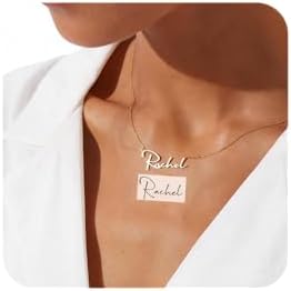 Erostars Custom Name Necklaces for Mother's Gift, Personalized 18K Gold Plated Tiny Name Necklace Personalized Dainty Personalized Best Friend Bridesmaid Jewelry Gifts for Wedding