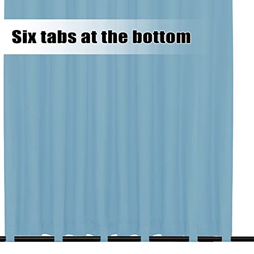Image of Easy-Going Outdoor Curtains for Patio 1 Panel, 150x96 inch, Sky Blue | Waterproof, Windproof, Weatherproof Privacy Outdoor Curtains for Cabanas Porches and Pergolas, Grommet Top and Tab Bottom