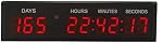 LED Countdown Clock Safety Event Timer with Remote and Buttons for 1.8'' 9 Digits