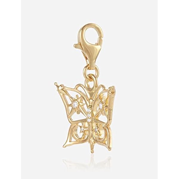 Thomas Sabo Abalorio de mariposa para mujer, plata de ley 925