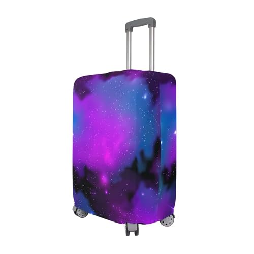 Luggage Protector Cute Suitcase Covers Baggage Animal Print Travel Essentials for Women Galaxy Purple Stars Fog, S, Fits 18-20 Inch Case3