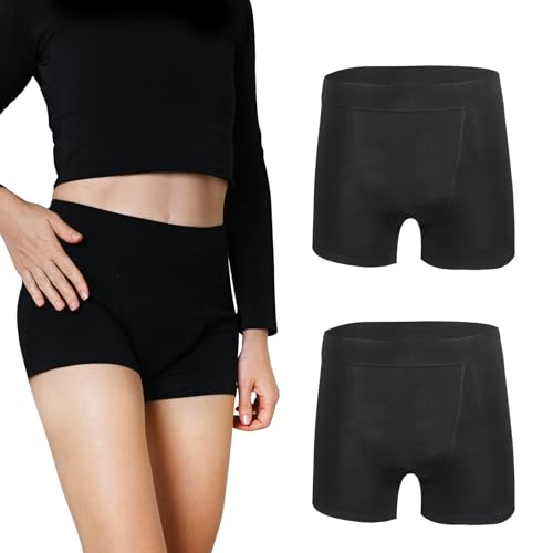 Lictin Period Underwear for Women, 2 Packs Boyshort Absorbent Period ...