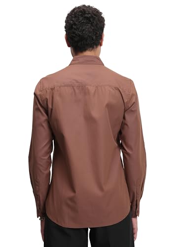 Image of Highlander Men's Casual Shirt | Solid | Slim Fit | Button Closure | Bold Hue for A Stylish & Modern Look