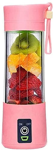 MV Portable Juicer Blender, Household Fruit Mixer - Six Blades in 3D, 380ml Fruit Mixing Machine with USB Charger Cable for Superb Mixing, USB Juicer Cup(Assorted)