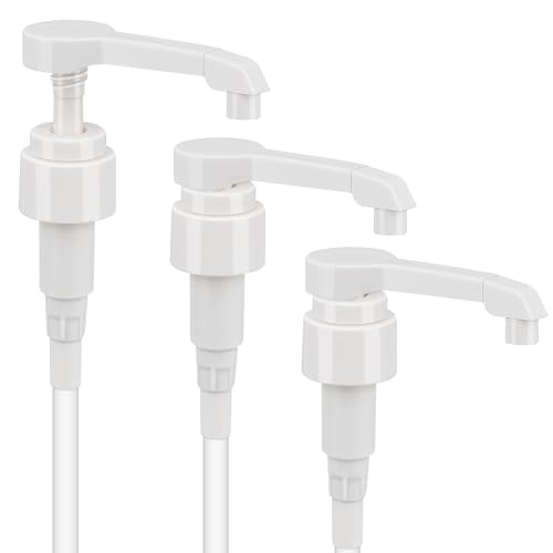 Hethyo Shampoo/Conditioner Bottle Pump Dispenser for Shampoo, Conditioner, Lotion?3-Pack White?