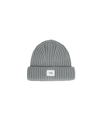 7 A.M. 7AM Enfant Baby Beanie Hat - Unisex Kids Warm Winter Hat, Soft & Cozy Chunky Ribbed Design Cute Cap for Infant & Toddlers (US, Age, 0 Months, 6 Months, Heather Grey)