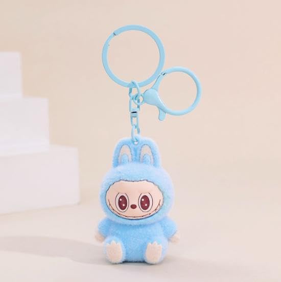 残りわずかラブブバニーキャラクター ポンポン付きキーホルダーセット 2個セット ラブブ Labubu キーホルダー ポンポン付き ミニ