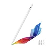 htrahy タッチペン iPad ペン アップルペンシル 2018年～2025年 iPad対応 スタイラスペン Type-C急速充電 残量表示 タブレットタッチペン 傾き感知/磁気吸着/誤作動防止機能対応 超高感度 極細 軽量 メモ取り デザイン ゲーム 作画用 (W-MB02)