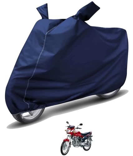 Image of Auto Hub Waterproof Bike Cover Compatible with Hero Ambition Dustproof, UV Protection Two Wheeler Bike Ambition Cover - Blue