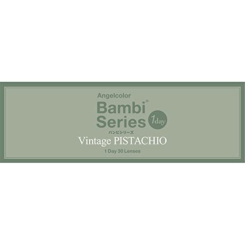 カラコン エンジェルカラー ワンデー バンビ ヴィンテージ【1箱30枚入】度あり 度なし 14.2mm Angelcolor Bambi Vintage 1day UVカット(ピスタチオ/-0.50)