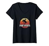 Womens Port Arthur TX Vintage Country Western Retro V-Neck T-Shirt
