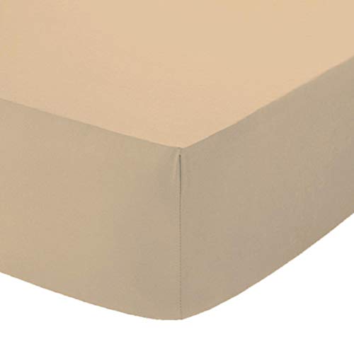 Comfy Nights polycotton fitted sheet Small Double/4Ft - Latte/Mocha