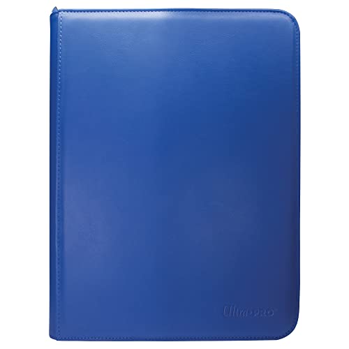 Image of Ultra PRO - Vivid 9-Pocket Zippered PRO-Binder: (Blue) - Protect Up to 360 Collectible Trading Cards, Sports Cards or Valuable Gaming Cards, Ultimate card Protection
