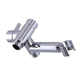 Solid Metal Shower Arm Diverter with Handshower Mount for Hand Held Showerhead 3-Way Bathroom Univer