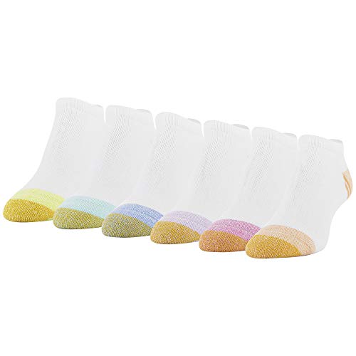 GOLDTOE Women's Cushion No Show Socks, 10-pairs