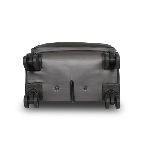 Image of Tommy Hilfiger Westfield Unisex Mid Soft Luggage - Black | 14-inch Laptop Compatible | Twill Polyester Shell | Flushed TSA Lock | 360 Self-Lubricating Double Wheels | 64L Capacity | 70cm