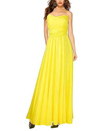 Image of Sexyshine Women's Backless Gown Dress Convertible Multi-Way Wrap Halter Cocktail Dress Bandage Bridesmaid Long Dresses