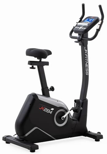 JK FITNESS Vélo d'appartement électromagnétique JK284【Volant 12 kg | 32 niveaux de résistance】 Écran LCD multifonction | Programmes préréglés |...