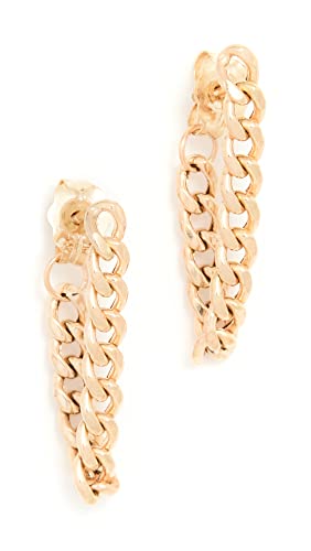 Zoe Chicco Women's 14k Gold Small Curb Chain Huggie Earrings