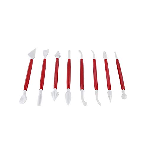 Westmark Modellierset für Marzipan und Fondant, 8-tlg., Kunststoff, Rot/Weiß, 30362280