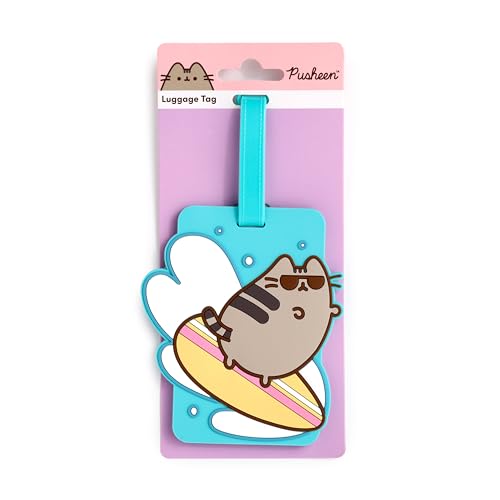 Puckator Pusheen The Cat Summer Surfer - Etiqueta de bagagem em PVC