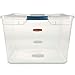 Rubbermaid Clever Store Latching Storage Tote Container, Clear, 71-quart (FG3Q3200CLMCB)