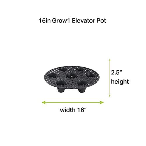 Grow1 16Inch Pot Elevators For Plants Plastic Fabric Pots Elevator Saucer Riser
