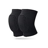 FDJZKFDU Knee Pads Sports Compression Knee Pads Elastic Knee Protector Thickened Sponge Support For Dancing Roller Volleyball Training Knees Brace(Black2,XS 13-25kg)