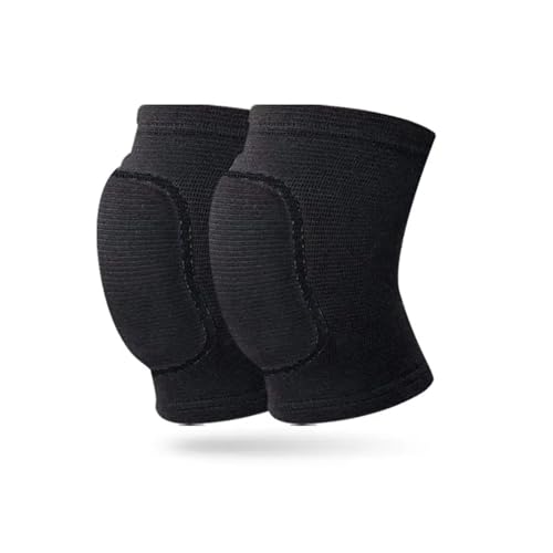 FDJZKFDU Knee Pads Sports Compression Knee Pads Elastic Knee Protector Thickened Sponge Support For Dancing Roller Volleyball Training Knees Brace(Black2,XS 13-25kg)