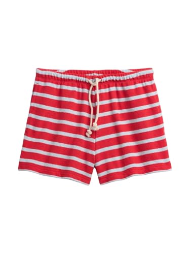 GAP Women's Pull-On French Terry Short, Pure Red Stripe, Medium
