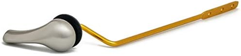 Qualihome Universal Toilet Handle Tank Flush Lever Replacement Handle, Satin Nickel Finish Toilet Handle (Side Mount)