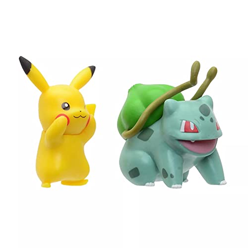 Wct Pikachu Bulbasaur 2 Inch Battle Figure #TOP2