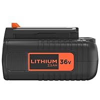 Black+Decker Li-Ion Ersatzakku (36V 2.5Ah) BL2536 & A6485 Fadenspulen (für Trimmer 3er Pack- 3 x 10 m Länge, ⌀ 1,5 mm Fadendurchmesser) Mehrfarbig – Ansicht 4