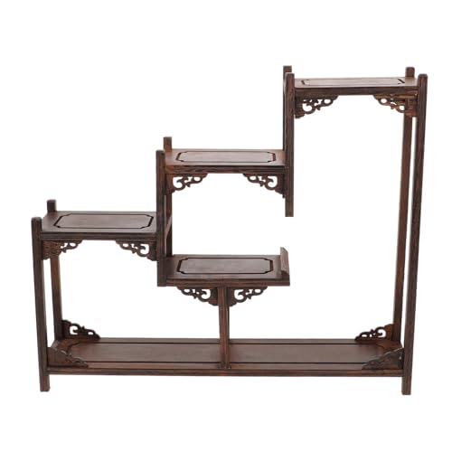 Soporte para tetera de madera estante de exhibición para bonsái y coleccionables