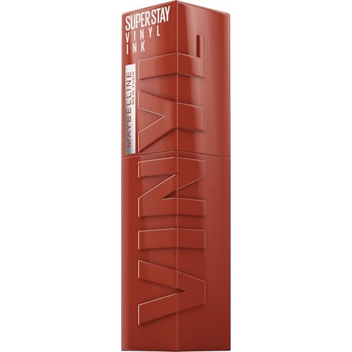 Maybelline New York Superstay Vinyl Ink, Pintalabios Efecto Vinilo, Vinilo Fijo, Larga Duración, Tono 130 Extra