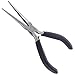 EX ELECTRONIX EXPRESS 6 Inch Mini Needle Nose Pliers (Non-Serrated Jaw) with Return Spring and Cushion Grip Handles