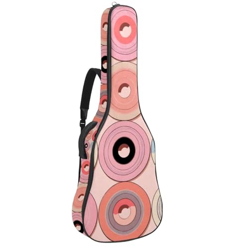 Sac pour guitare rembourré éponge et imperméable grand format à motifs vinyles colorés