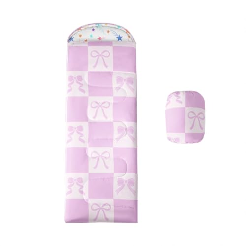 Bolsa de dormir Feelyou Lilac lazo, 3 estaciones, cálida y ligera impermeable para adultos y niños miniatura 1