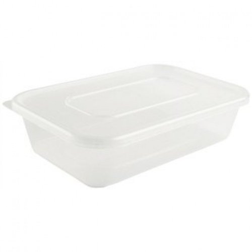 Contenitori in plastica con coperchio, adatti al microonde, per alimenti da asporto, 500 ml, 650 ml, 750 ml, 1000 ml