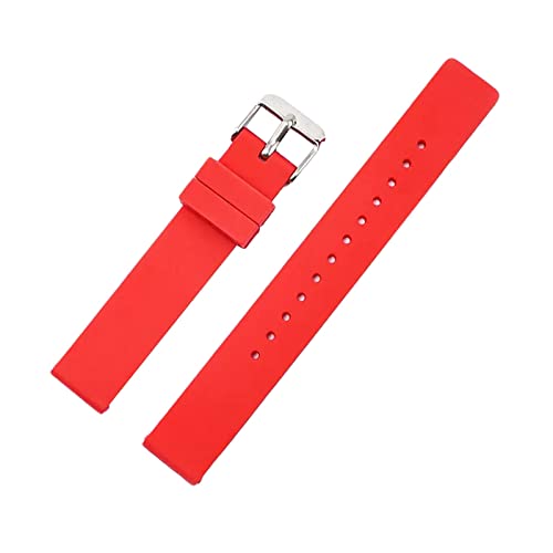 12/14/16/18/20/22/24mm Coloré Silicone Souple Bracelet Remplacement Femmes Poignet Bande Accessoires, 18mm Cover