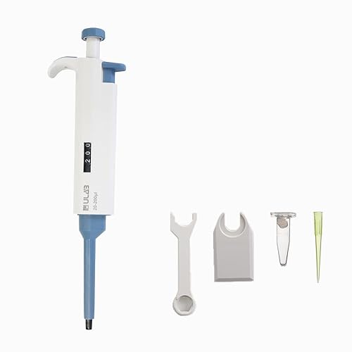 Miniatura 3 de ULAB Pipetador de un solo canal, micro pipetas de volumen ajustable, Vol.Range.0.1-2.5l, ULH1015