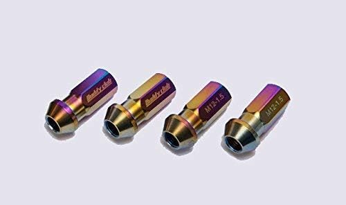 Buddy Club BC01-LN12150625 Burnt Titanium 12" x 1.5" Inconnel Lug Nut, 4 Pack